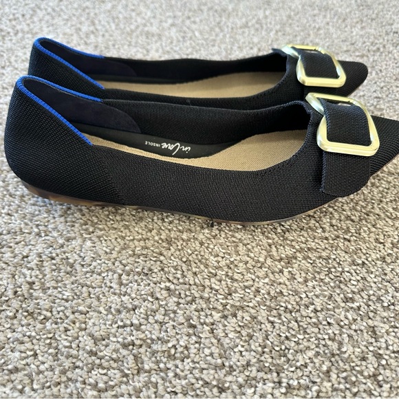 Rothy's The Emblem Point II Flats Size 10 Black - Picture 11 of 14